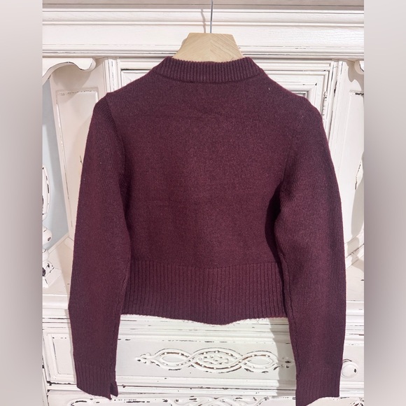 Express•Button knit Cardigan Burgundy•Size S•NWT - Picture 3 of 3